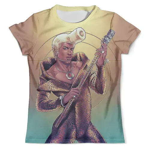 Заказать мужскую футболку в Москве. Футболка с полной запечаткой (мужская) Ruby Rhod (The Fifth Element)  от balden - готовые дизайны и нанесение принтов.