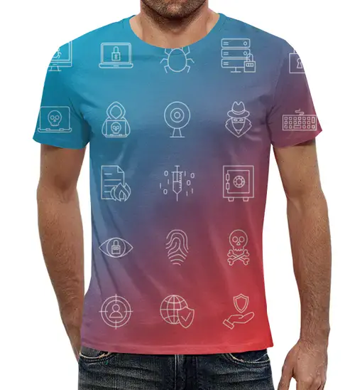 Заказать мужскую футболку в Москве. Футболка с полной запечаткой (мужская) Социум от T-shirt print  - готовые дизайны и нанесение принтов.