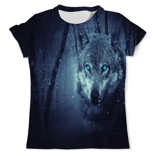 Заказать мужскую футболку в Москве. Футболка с полной запечаткой (мужская) Волчий взгляд от THE_NISE  - готовые дизайны и нанесение принтов.
