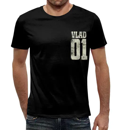 Заказать мужскую футболку в Москве. Футболка с полной запечаткой (мужская) Виктор 01 от weeert - готовые дизайны и нанесение принтов.