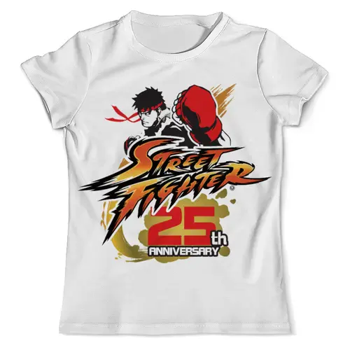 Заказать мужскую футболку в Москве. Футболка с полной запечаткой (мужская) Street Fighter от game-fan - готовые дизайны и нанесение принтов.