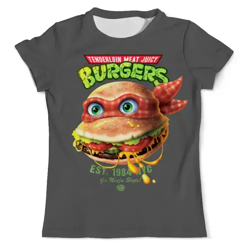 Заказать мужскую футболку в Москве. Футболка с полной запечаткой (мужская) Burgers  от ПРИНТЫ ПЕЧАТЬ  - готовые дизайны и нанесение принтов.