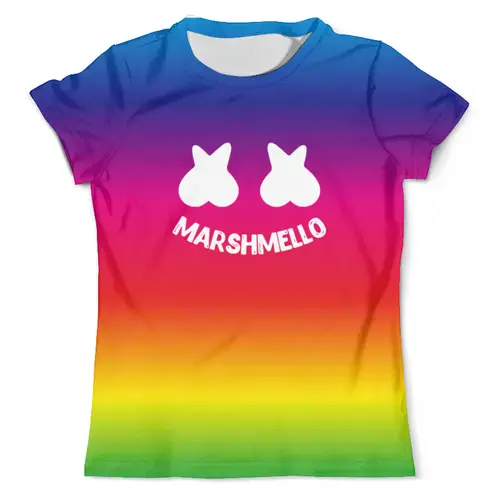 Заказать мужскую футболку в Москве. Футболка с полной запечаткой (мужская) Marshmello от THE_NISE  - готовые дизайны и нанесение принтов.