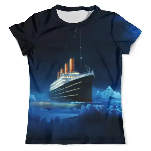Заказать мужскую футболку в Москве. Футболка с полной запечаткой (мужская) Титаник от THE_NISE  - готовые дизайны и нанесение принтов.