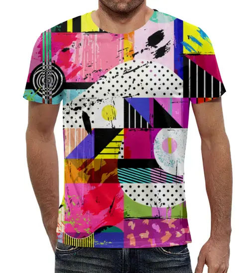 Заказать мужскую футболку в Москве. Футболка с полной запечаткой (мужская) Pop Art от THE_NISE  - готовые дизайны и нанесение принтов.
