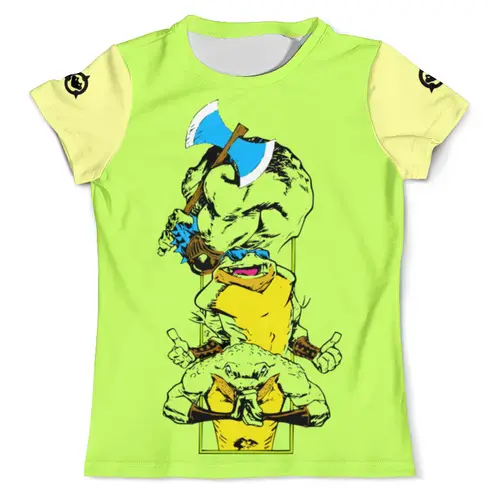Заказать мужскую футболку в Москве. Футболка с полной запечаткой (мужская) Battle Toads от baradin baradin - готовые дизайны и нанесение принтов.
