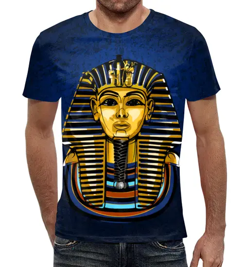 Заказать мужскую футболку в Москве. Футболка с полной запечаткой (мужская) Tutanhamon от balden - готовые дизайны и нанесение принтов.