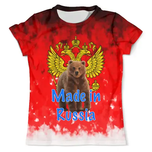 Заказать мужскую футболку в Москве. Футболка с полной запечаткой (мужская) Russia от ZVER  - готовые дизайны и нанесение принтов.