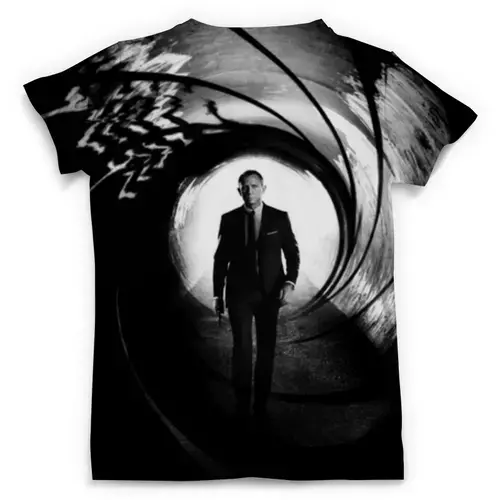Заказать мужскую футболку в Москве. Футболка с полной запечаткой (мужская) Skyfall 007 от skynatural - готовые дизайны и нанесение принтов.