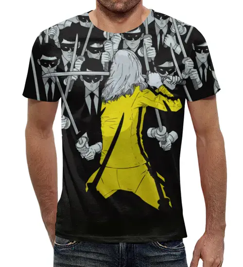 Заказать мужскую футболку в Москве. Футболка с полной запечаткой (мужская) Kill Bill Design от balden - готовые дизайны и нанесение принтов.