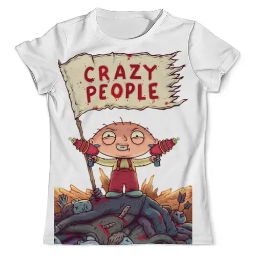 Заказать мужскую футболку в Москве. Футболка с полной запечаткой (мужская) Crazy people от Crazy People - готовые дизайны и нанесение принтов.