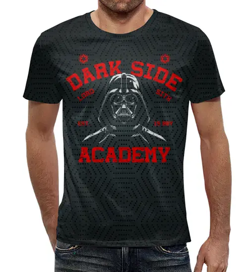Заказать мужскую футболку в Москве. Футболка с полной запечаткой (мужская) Dark Side от ПРИНТЫ ПЕЧАТЬ  - готовые дизайны и нанесение принтов.
