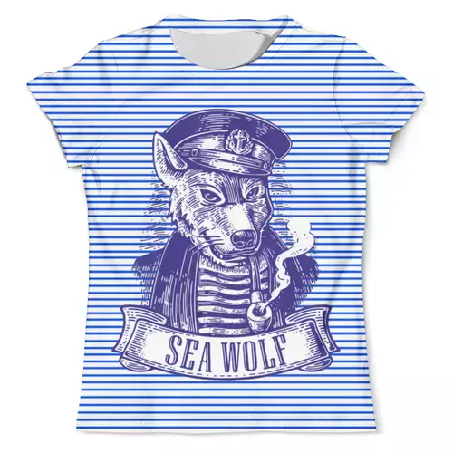 Заказать мужскую футболку в Москве. Футболка с полной запечаткой (мужская) Морской волк   от T-shirt print  - готовые дизайны и нанесение принтов.