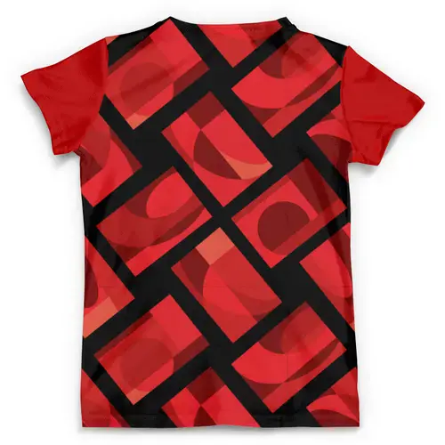 Заказать мужскую футболку в Москве. Футболка с полной запечаткой (мужская) Красная абстракция от IrinkaArt  - готовые дизайны и нанесение принтов.