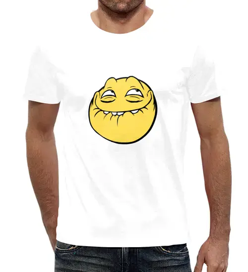 Заказать мужскую футболку в Москве. Футболка с полной запечаткой (мужская) лицо mem от THE_NISE  - готовые дизайны и нанесение принтов.
