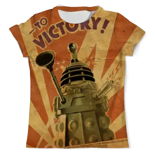 Заказать мужскую футболку в Москве. Футболка с полной запечаткой (мужская) The Daleks от cherdantcev - готовые дизайны и нанесение принтов.