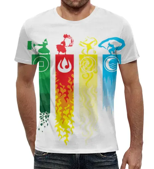 Заказать мужскую футболку в Москве. Футболка с полной запечаткой (мужская) Аватар от CoolDesign - готовые дизайны и нанесение принтов.