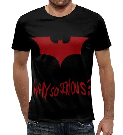 Заказать мужскую футболку в Москве. Футболка с полной запечаткой (мужская) Бетмен от mortol1995@yandex.ru - готовые дизайны и нанесение принтов.