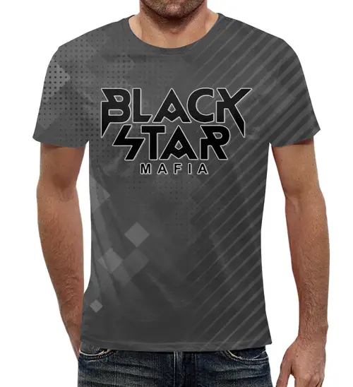 Заказать мужскую футболку в Москве. Футболка с полной запечаткой (мужская) BLACK STAR Mafia от balden - готовые дизайны и нанесение принтов.