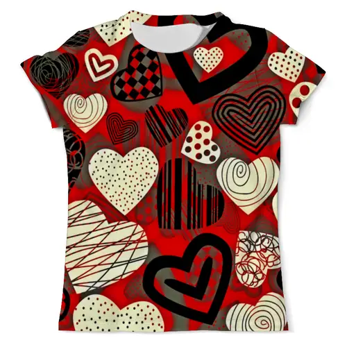 Заказать мужскую футболку в Москве. Футболка с полной запечаткой (мужская) Сердце от THE_NISE  - готовые дизайны и нанесение принтов.