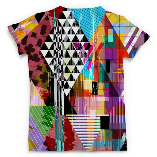 Заказать мужскую футболку в Москве. Футболка с полной запечаткой (мужская) Geometry color от THE_NISE  - готовые дизайны и нанесение принтов.
