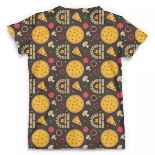Заказать мужскую футболку в Москве. Футболка с полной запечаткой (мужская) Любитель пиццы от skynatural - готовые дизайны и нанесение принтов.