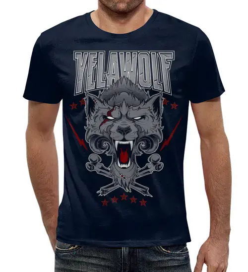 Заказать мужскую футболку в Москве. Футболка с полной запечаткой (мужская) Yelawolf  от Leichenwagen - готовые дизайны и нанесение принтов.