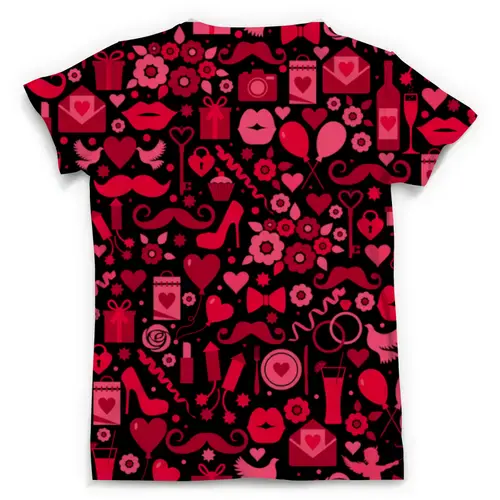 Заказать мужскую футболку в Москве. Футболка с полной запечаткой (мужская) День святого Валентина от Amerikanka - готовые дизайны и нанесение принтов.