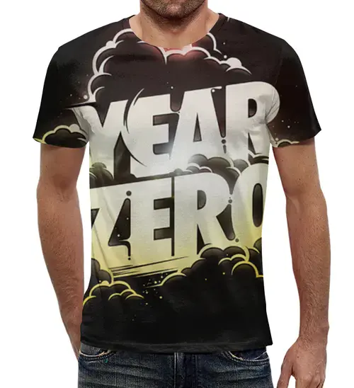 Заказать мужскую футболку в Москве. Футболка с полной запечаткой (мужская) YEAR ZERO от esse - готовые дизайны и нанесение принтов.
