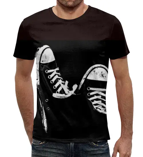 Заказать мужскую футболку в Москве. Футболка с полной запечаткой (мужская) Converse от Artemio Vicol - готовые дизайны и нанесение принтов.