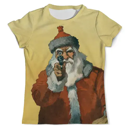 Заказать мужскую футболку в Москве. Футболка с полной запечаткой (мужская) Дед Мороз от weeert - готовые дизайны и нанесение принтов.