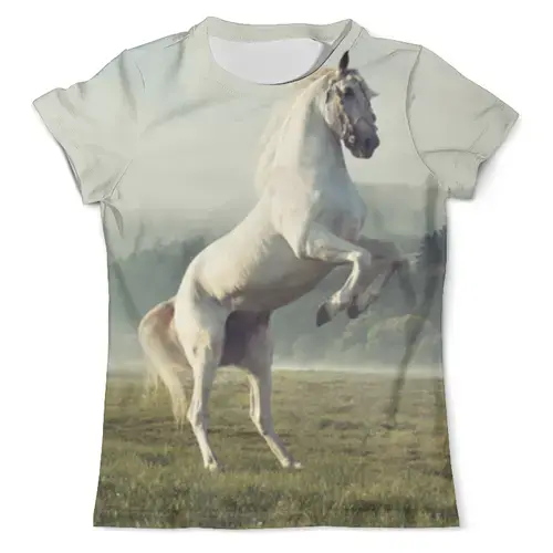 Заказать мужскую футболку в Москве. Футболка с полной запечаткой (мужская) Лошадь от THE_NISE  - готовые дизайны и нанесение принтов.