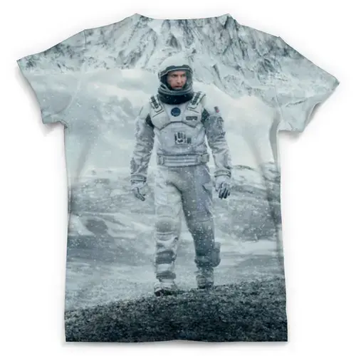 Заказать мужскую футболку в Москве. Футболка с полной запечаткой (мужская) Interstellar от skynatural - готовые дизайны и нанесение принтов.