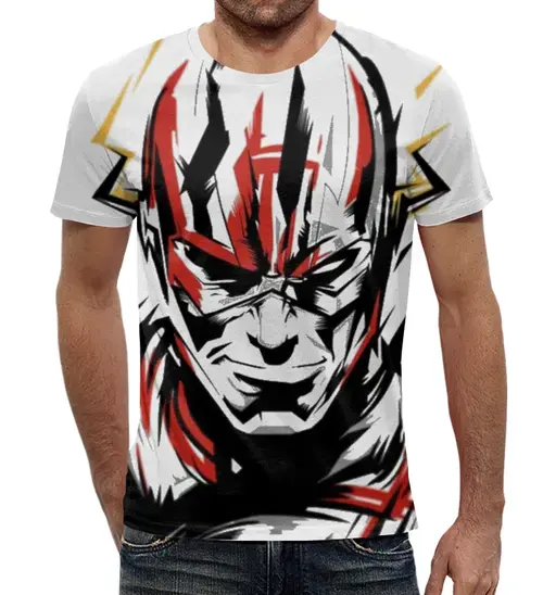 Заказать мужскую футболку в Москве. Футболка с полной запечаткой (мужская) Flash от skaner24 - готовые дизайны и нанесение принтов.