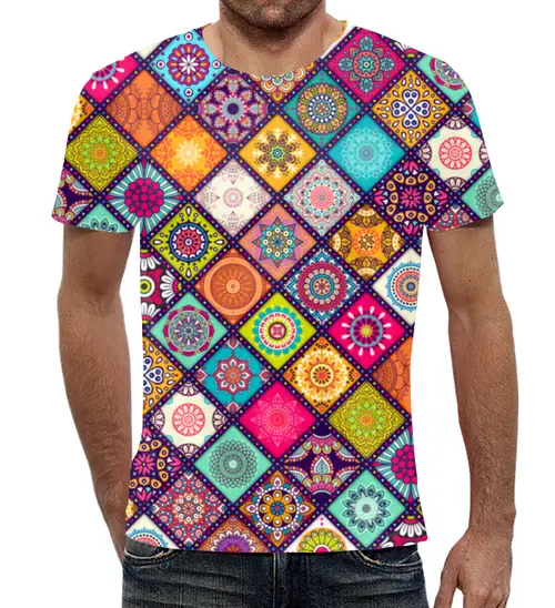 Заказать мужскую футболку в Москве. Футболка с полной запечаткой (мужская) ❖Ornament❖ от balden - готовые дизайны и нанесение принтов.