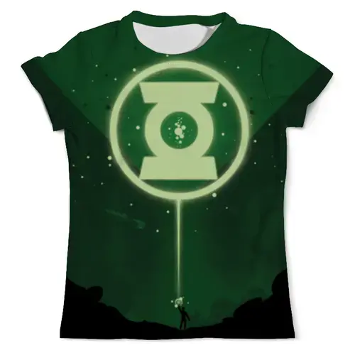 Заказать мужскую футболку в Москве. Футболка с полной запечаткой (мужская) Green Lantern/Зеленый Фонарь  от crash - готовые дизайны и нанесение принтов.