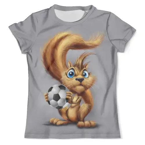 Заказать мужскую футболку в Москве. Футболка с полной запечаткой (мужская) Squirrel Football от balden - готовые дизайны и нанесение принтов.