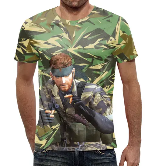 Заказать мужскую футболку в Москве. Футболка с полной запечаткой (мужская) Metal Gear Solid   от T-shirt print  - готовые дизайны и нанесение принтов.