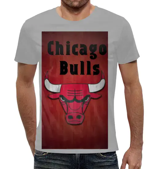 Заказать мужскую футболку в Москве. Футболка с полной запечаткой (мужская) Chicago Bulls  от petuhovadp3@gmail.com - готовые дизайны и нанесение принтов.