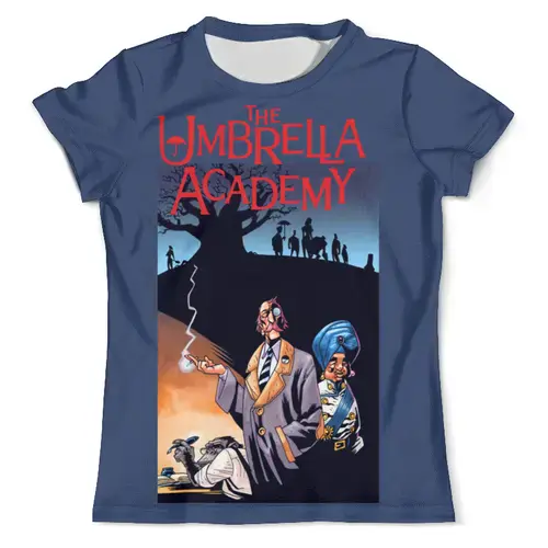 Заказать мужскую футболку в Москве. Футболка с полной запечаткой (мужская) The Umbrella Academy от T-shirt print  - готовые дизайны и нанесение принтов.