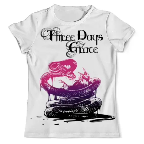 Заказать мужскую футболку в Москве. Футболка с полной запечаткой (мужская) Three Days Grace от geekbox - готовые дизайны и нанесение принтов.