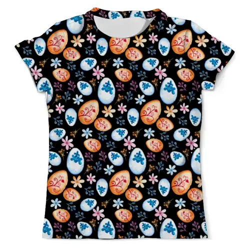 Заказать мужскую футболку в Москве. Футболка с полной запечаткой (мужская) Пасхальные яйца от Amerikanka - готовые дизайны и нанесение принтов.