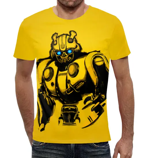 Заказать мужскую футболку в Москве. Футболка с полной запечаткой (мужская) BumbleBee от balden - готовые дизайны и нанесение принтов.