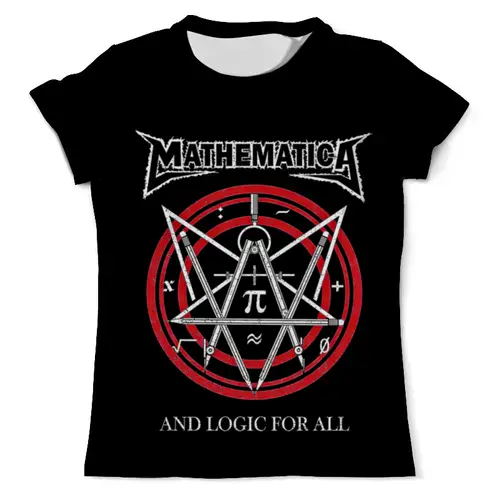 Заказать мужскую футболку в Москве. Футболка с полной запечаткой (мужская) Metallica (Mathematica) от Leichenwagen - готовые дизайны и нанесение принтов.