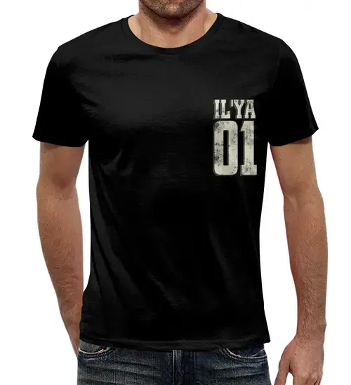 Заказать мужскую футболку в Москве. Футболка с полной запечаткой (мужская) Иван 01 от weeert - готовые дизайны и нанесение принтов.
