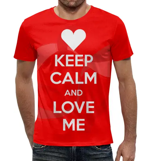 Заказать мужскую футболку в Москве. Футболка с полной запечаткой (мужская) Keep Calm от aleks_say - готовые дизайны и нанесение принтов.