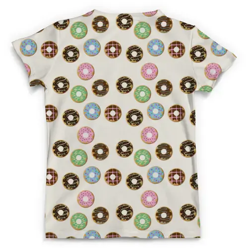 Заказать мужскую футболку в Москве. Футболка с полной запечаткой (мужская) Сладкие пончики от T-shirt print  - готовые дизайны и нанесение принтов.