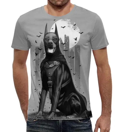 Заказать мужскую футболку в Москве. Футболка с полной запечаткой (мужская) Batman  (1) от ПРИНТЫ ПЕЧАТЬ  - готовые дизайны и нанесение принтов.