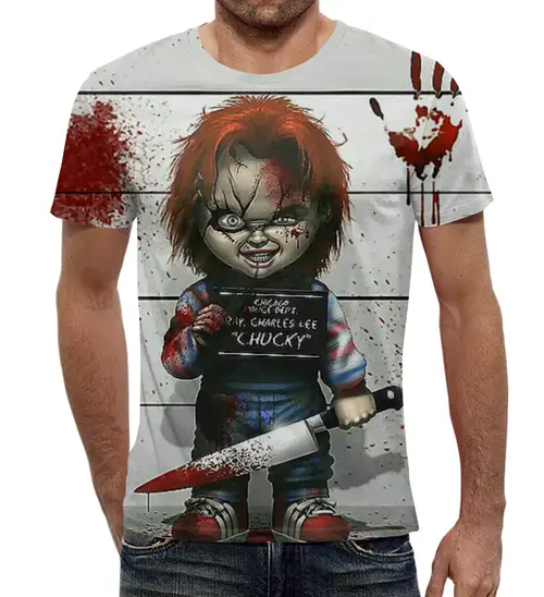 Заказать мужскую футболку в Москве. Футболка с полной запечаткой (мужская) Chucky от T-shirt print  - готовые дизайны и нанесение принтов.