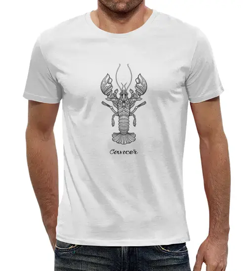 Заказать мужскую футболку в Москве. Футболка с полной запечаткой (мужская) Знак рак от THE_NISE  - готовые дизайны и нанесение принтов.